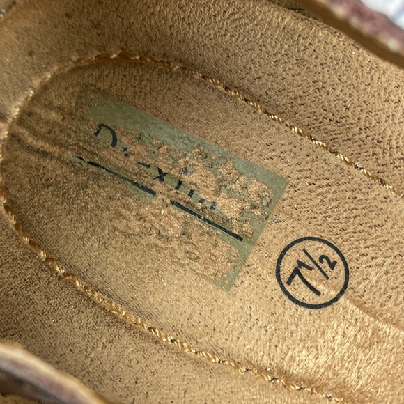 DREXLITE LEATHER CLASSIC Brown Red Green Leather Sandal Flats - Picture 14 of 17